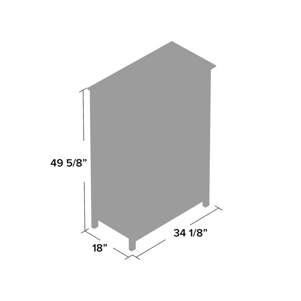 Grain Wood Furniture Shaker 5 Drawer 34'' W Solid Wood Chest & Reviews